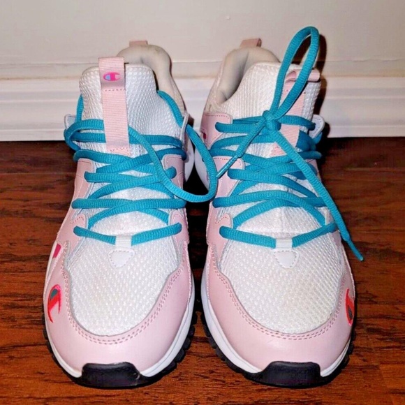 Champion Ripple Sneakers Pink and Blue Barbie Core Colors Women's Size 10 - Picture 2 of 4